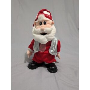 GEMMY Hip Hop Dancing Rapping Xmas Santa Claus Getting Jiggy With It Broken Arm